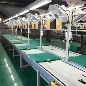 Manual PCB plugin production line for aluminum alloy electronic component plugin assembly