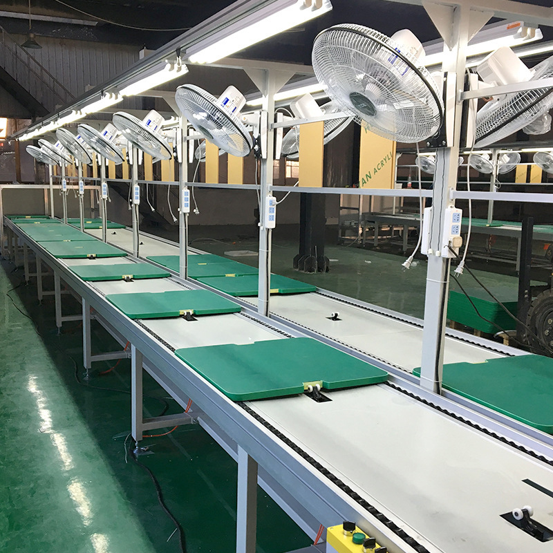 Manual PCB plugin production line for aluminum alloy electronic component plugin assembly