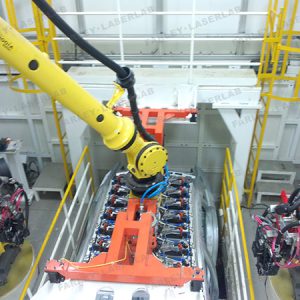 Automated production line for laser welding of top cover