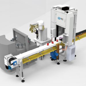 Fire throwing machine loading and unloading robot